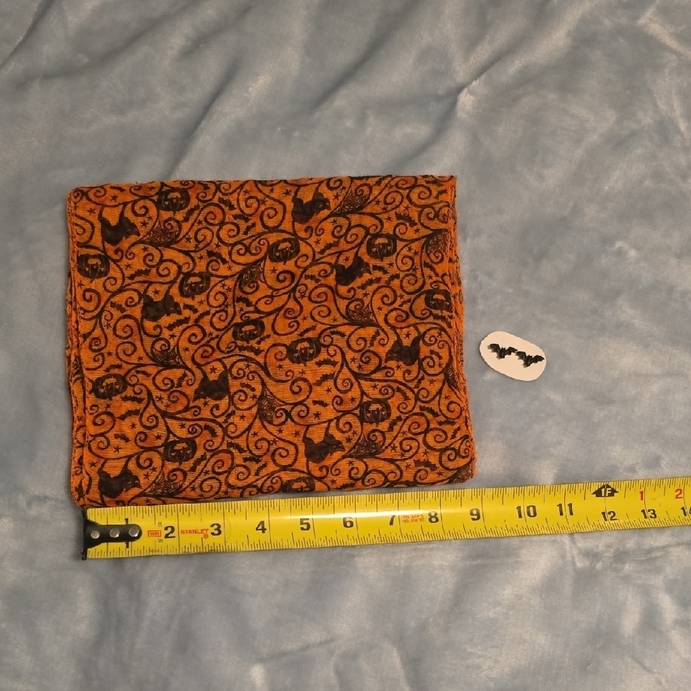 Bundle Of Cute Halloween Scarf And Bat Stud Earrings